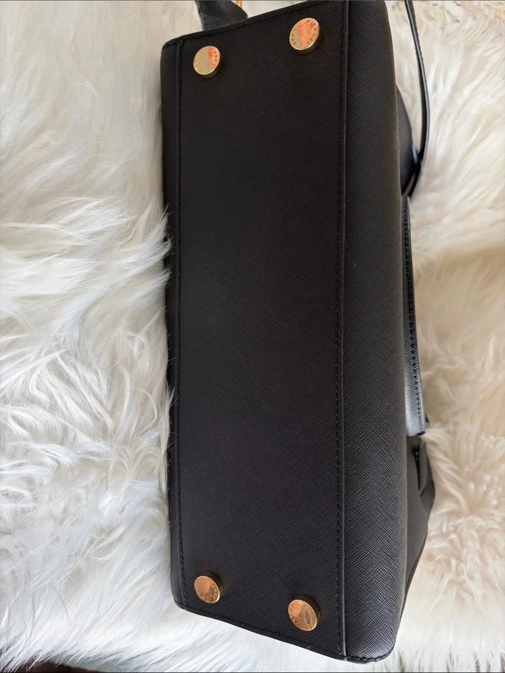 Michael Kors Dillon Black Saffiano Leather Satchel Bag